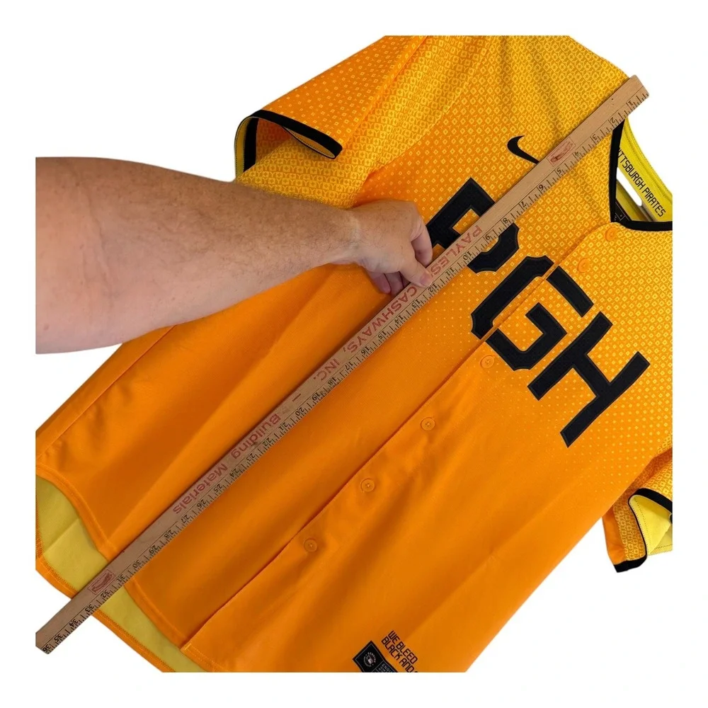 Nike Pittsburgh Pirates City Connect MLB Jersey Large‎ Gold Black T770-01O1 NEW